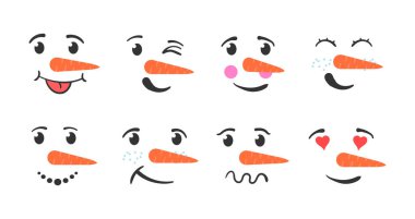 Komik kardan adam yüzleri.