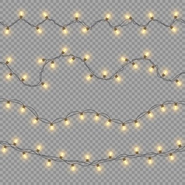 Parlayan ışıklar çelengi.