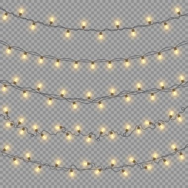 Parlayan ışıklar çelengi.