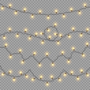 Parlayan ışıklar çelengi.