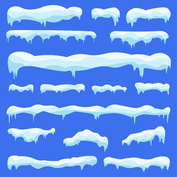 Bolas de nieve y nieve. — Vector de stock