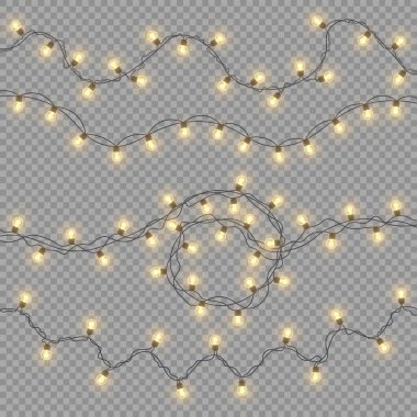 Parlayan ışıklar çelengi.