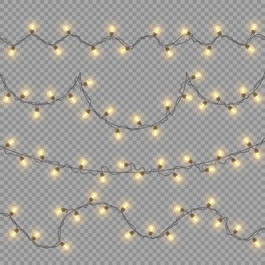 Parlayan ışıklar çelengi.