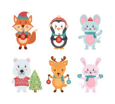 Şirin Noel hayvanları..