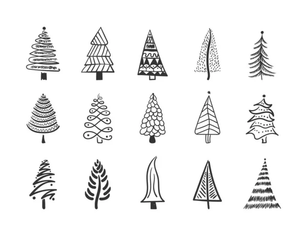クリスマスツリーの設定. — ストックベクタ