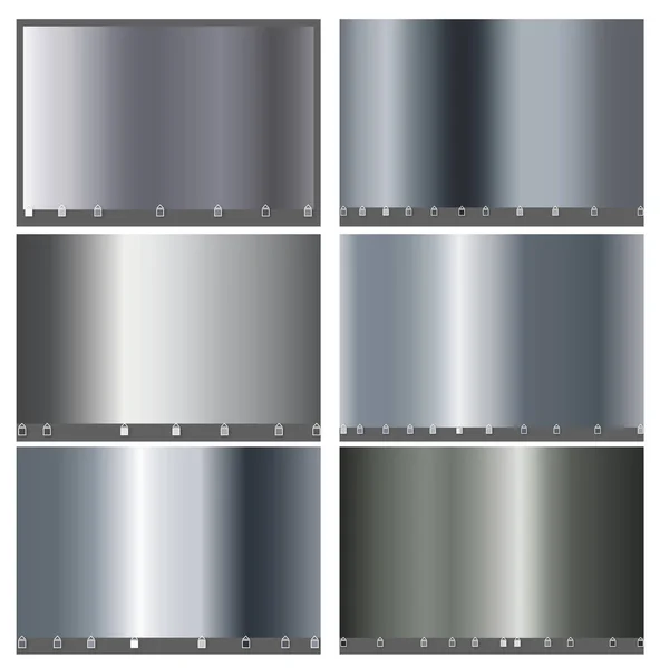 Silvermetallgradient. — Stock vektor