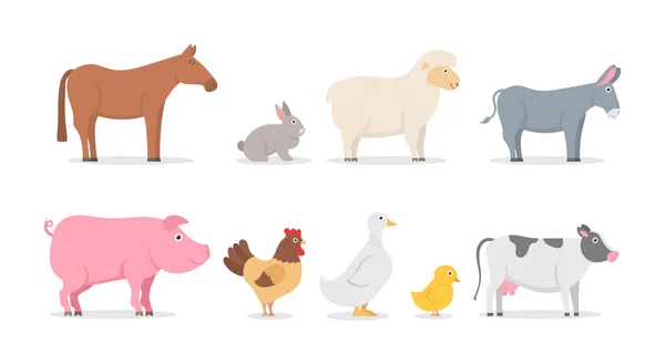 Set animaux de ferme. — Image vectorielle