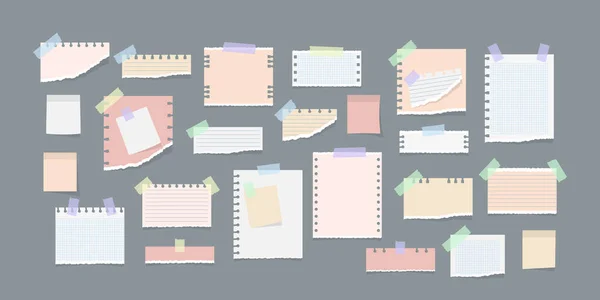 Autocollant notes papier. — Image vectorielle