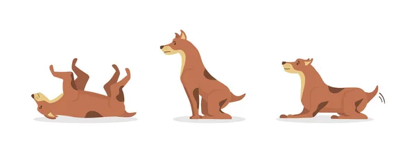 Cvičení postav psů. — Stockový vektor