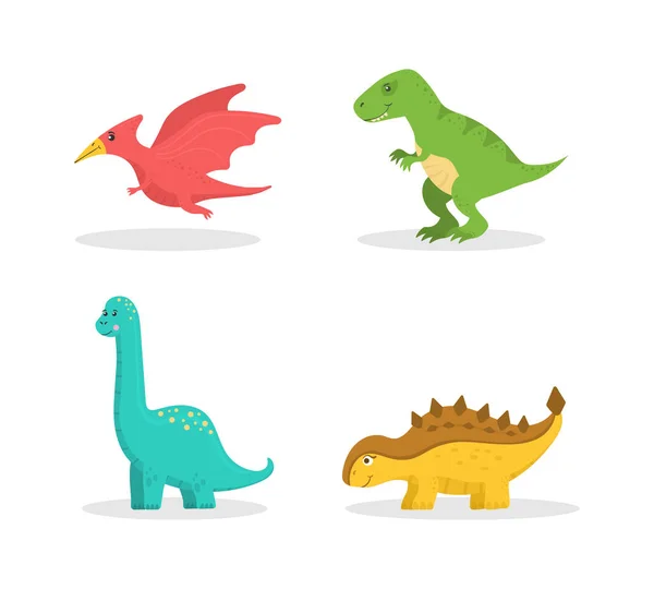 Dinosaures animaux sauvages. — Image vectorielle