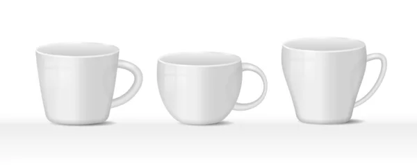 Tasse à blanc réaliste. — Image vectorielle