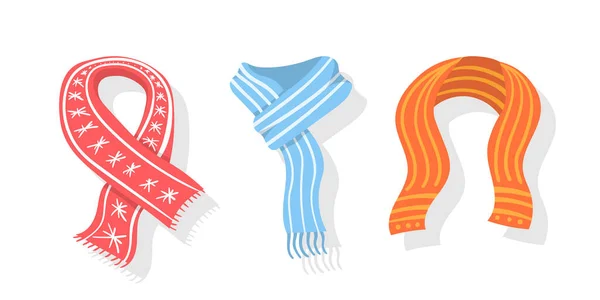 Collection of scarf. — Stock Vector