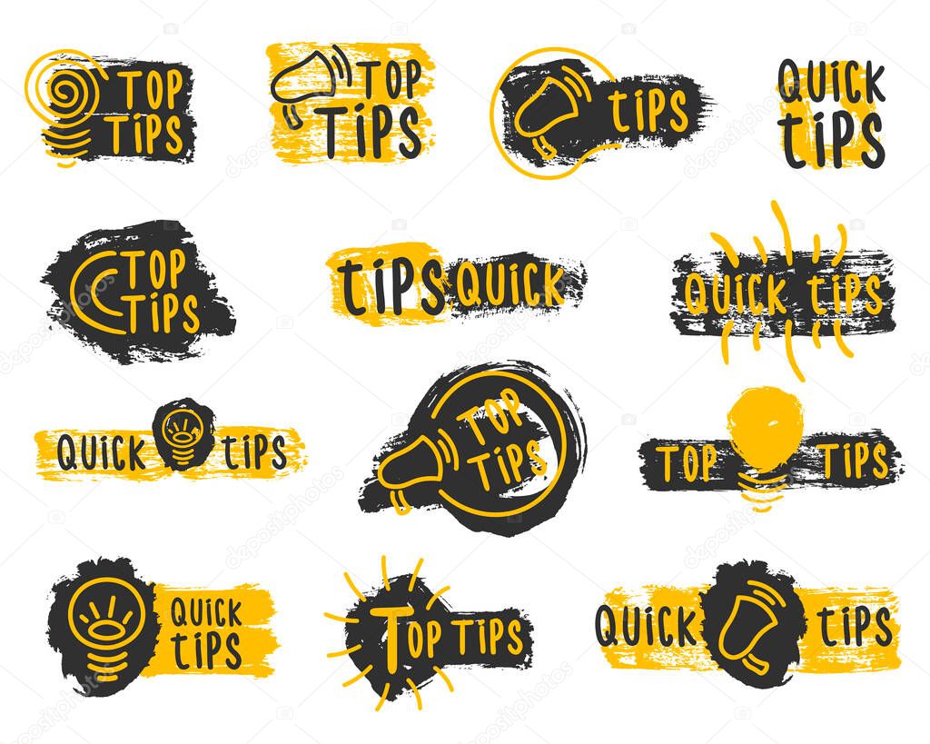 Quick tips shapes.