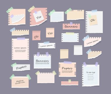 Kağıt notlar etiketi.