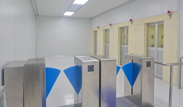 Controllo Accessi Porta Esd Control Cleanroom Funzionamento Controllo Automatico Doccia — Foto Stock