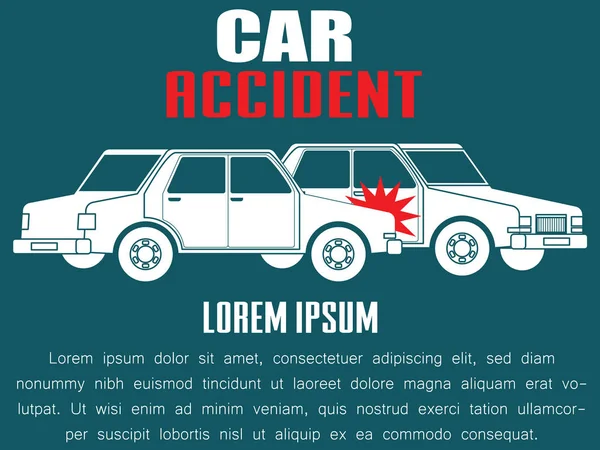 Accident et accident de la route — Image vectorielle