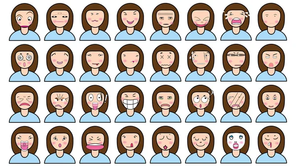 Emotion girls — Stock Vector