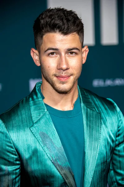 乔纳斯 Nick Jonas 出席了2019年11月5日在加州韦斯特伍德摄政村剧院 Regency Village Theatre 举行的Lionsgate的 中途岛 世界首映式 — 图库照片