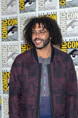 Daveed Diggs, 20 Temmuz 2019 'da Hilton Bayfront, San Diego, Kaliforniya' da düzenlenen Uluslararası Comic-Con Uluslararası 