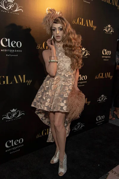 Laganja Estranja Παρακολουθεί Glam App Και Paris Hilton Launch Party — Φωτογραφία Αρχείου