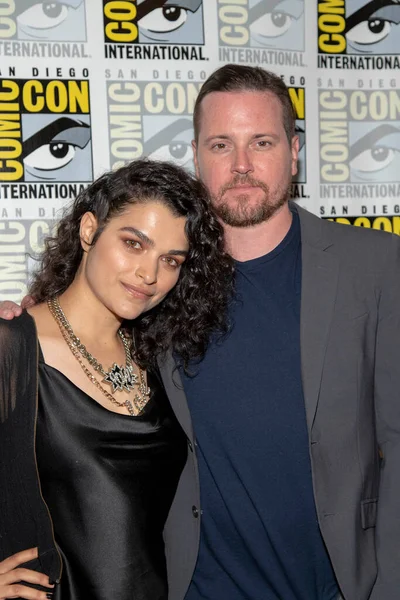 Michael Mosley Eve Harlow Participam Sala Imprensa Next Comic Con — Fotografia de Stock