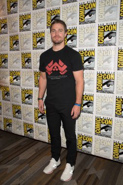 Stephen Amell 20 Temmuz 'da Comic Con 2017' de Kaliforniya 'daki San Diego Kongre Merkezi' nde 