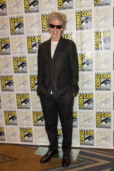 Peter Capaldi Παρευρίσκεται Στην Αίθουσα Τύπου Doctor Who Στο Comic — Φωτογραφία Αρχείου