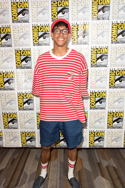 Keiynan Lonsdale Navštěvuje Tiskovou Místnost Flash Comic Con 2017 Července — Stock fotografie