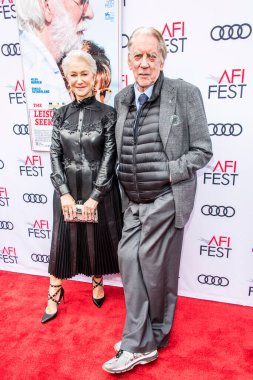 Donald Sutherland, Helen Mirren AFI FEST 2017 'de Sony Pictures' ın The Leisure Seeker gösterimine katıldı. Audi tarafından 12 Kasım 2017 'de Mısır Tiyatrosu, Hollywood, Kaliforniya' da sunuldu.