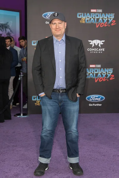 Kevin Feige 参加了漫威工作室的银河守护者系列 4月19日在洛杉矶的首映式 — 图库照片