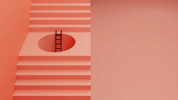 Ladder Van Succes Winnaar Kansen Ongelijkheid Concept Voor Presentatie Illustratie — Stockfoto