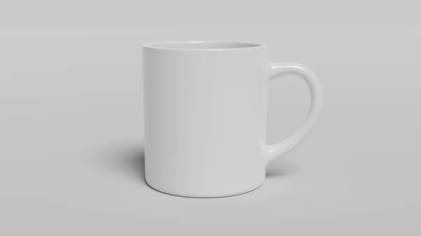 Kopje Koffie Koffiemok Koffiemok Printing Template Witte Mok Witte Achtergrond — Stockfoto