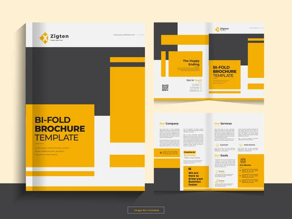 Este Modelo Design Brochura Bifold Para Sua Empresa Negócios Publicidade —  Vetores de Stock