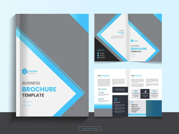 Fold Brochure Design Template Your Corporate Business Advertising Agency Annual — 스톡 벡터