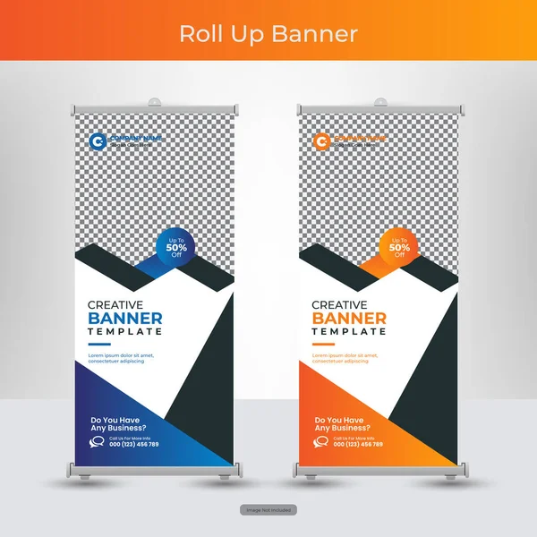 Empresarial Roll Banner Panfleto Social Media Post Template — Vetor de Stock