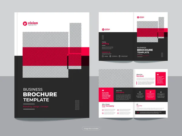 Modelo Design Pronto Para Impressão Revista Brochura Negócios Corporativa Limpa —  Vetores de Stock