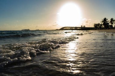 Florida 'daki Key Biscayne' de dalgalar