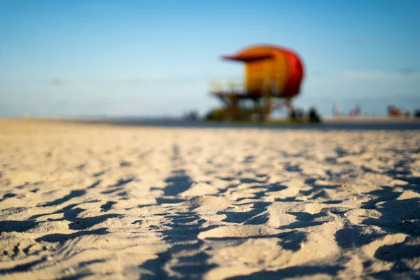 Miami Beach Acaba Reabrir Había Gente Playa Para Atardecer — Foto de Stock