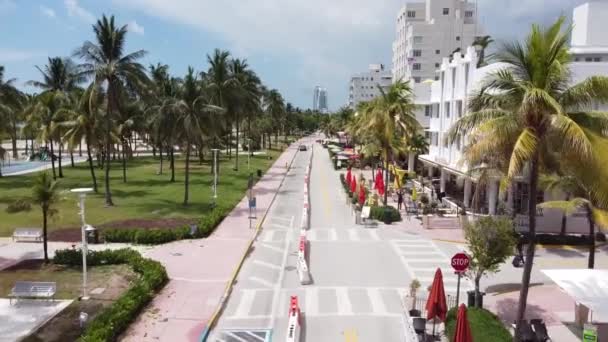 Południowa Plaża Miami Została Ponownie Zamknięta Powodu Epidemii Koronawirusów Miami — Wideo stockowe