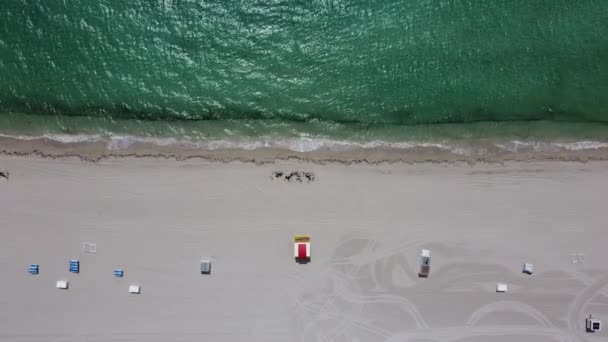 Der South Beach Miami Beach Ist Wegen Des Coronavirus Ausbruchs — Stockvideo