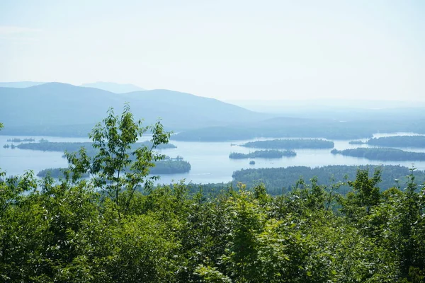 Panorama Del Lago Squam New Hampshire Visto Desde Cima Montaña —  Fotos de Stock