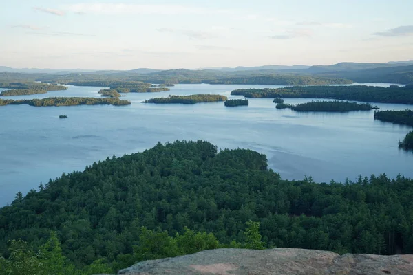 Panorama Del Lago Squam New Hampshire Visto Desde Cima Montaña —  Fotos de Stock