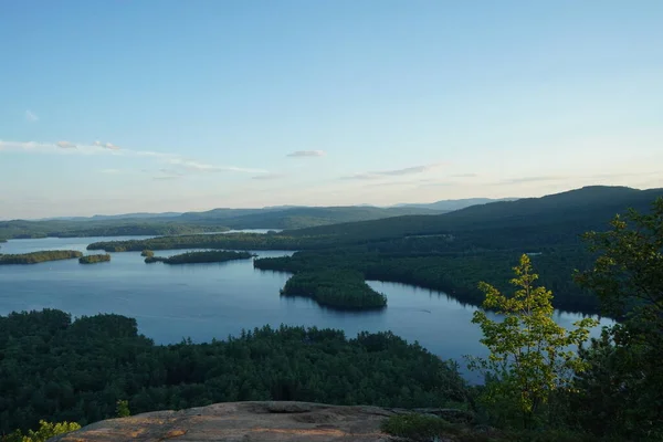 Panorama Del Lago Squam New Hampshire Visto Desde Cima Montaña —  Fotos de Stock