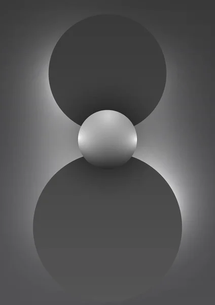 Arka plan siyah-beyaz geometrik degrade şekilleri güneş ve ışınları şeklinde. Kavramı çok az dinamik kapak veya duvar kağıdı tasarım şablonu. Vektör çizim. EPS 10