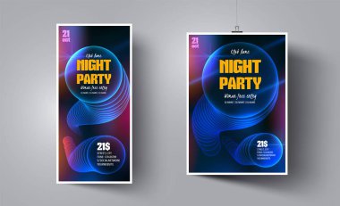 Soyut parti el ilanı arka planı. Parti olay dekorasyon. Vektör şenlikli illüstrasyon. Kulüp dj posteri. Renkli vektör illüstrasyon. El ilanı, afiş. Renkli müzik disko afiş tasarımı. Gece kulübü etkinliği.