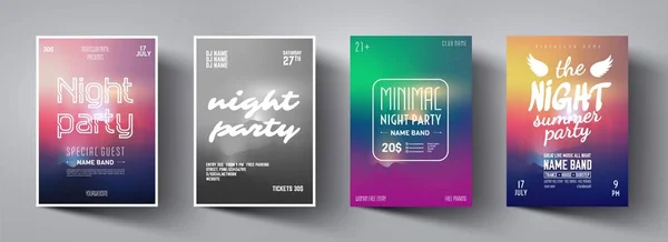 Reklamblad eller affisch för Music Night Club Party med abstrakt bakgrund. Vektor banner mall design för Event, Disco Party, konsert, dansklubb, firande, DJ-kort. Kreativ broschyr för Festival, show. — Stock vektor
