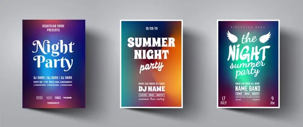 Parti el ilanı, poster şablonu. Müzik gece kulübü, disko kulübü, dans etkinliği, davet, dj kartı, tatil, kutlama, eğlence, gösteri, konser için soyut arka plan tasarım afiş. Modern vektör illüstrasyonu.