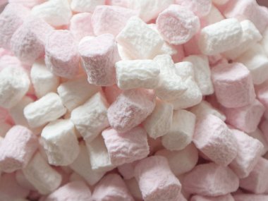 küçük beyaz ve pembe şekerleme, tatlı kavramı yakın çekim