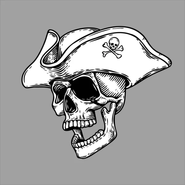 Símbolo de pirata abstrato com crânio — Vetor de Stock