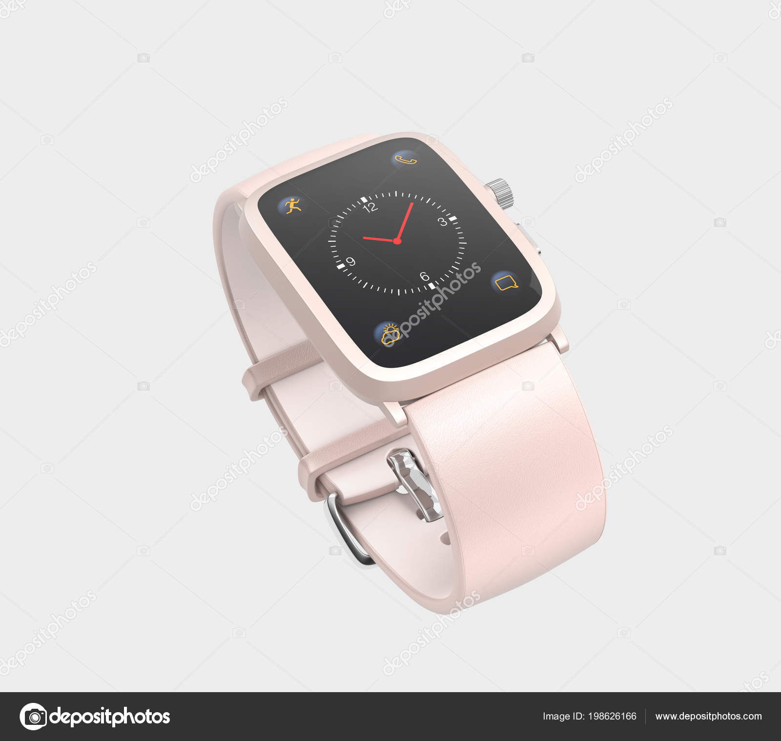 light pink smart watch